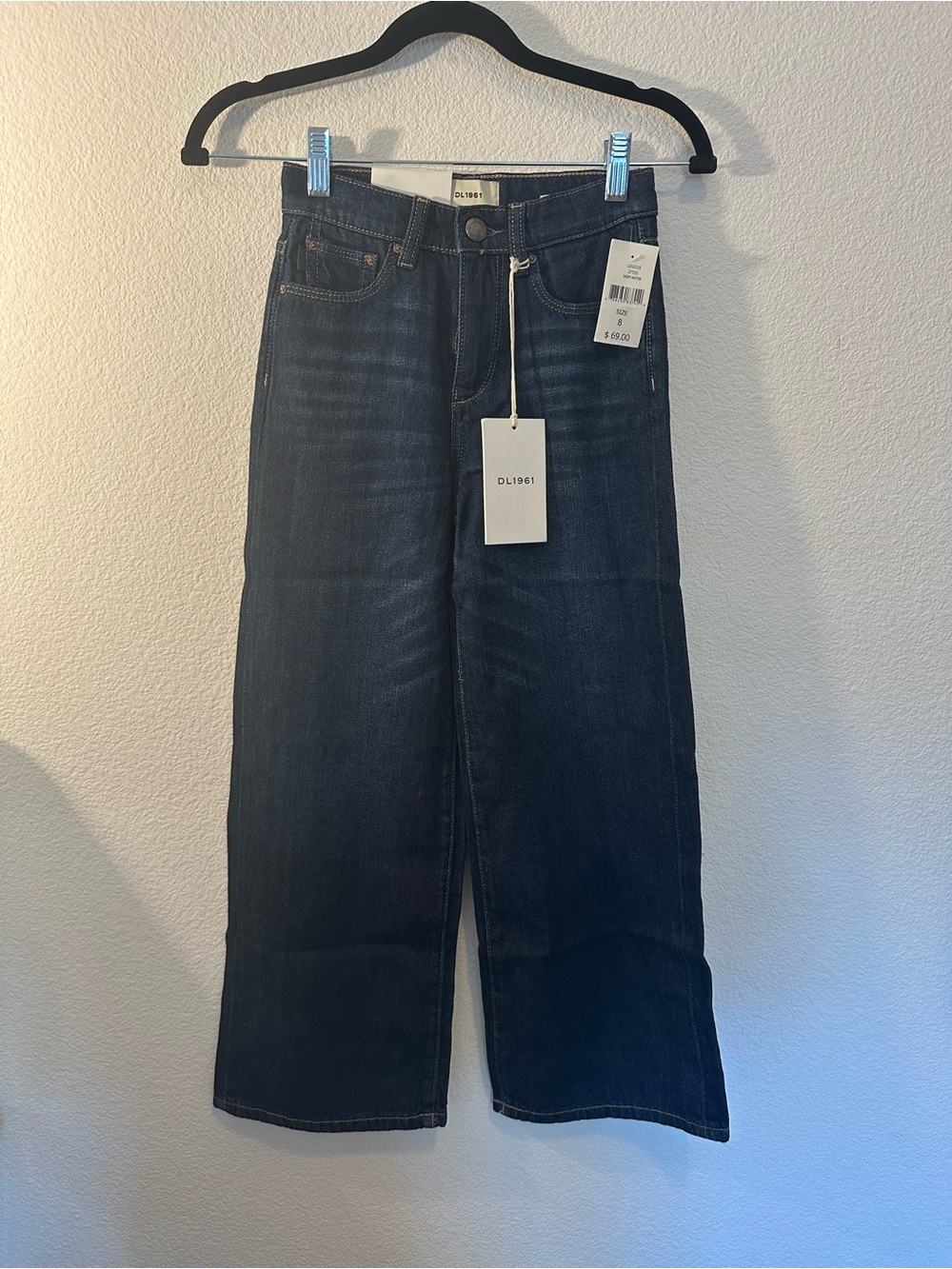 Girls DL1961 Jeans Size 8, Lily Wide Leg High Rise